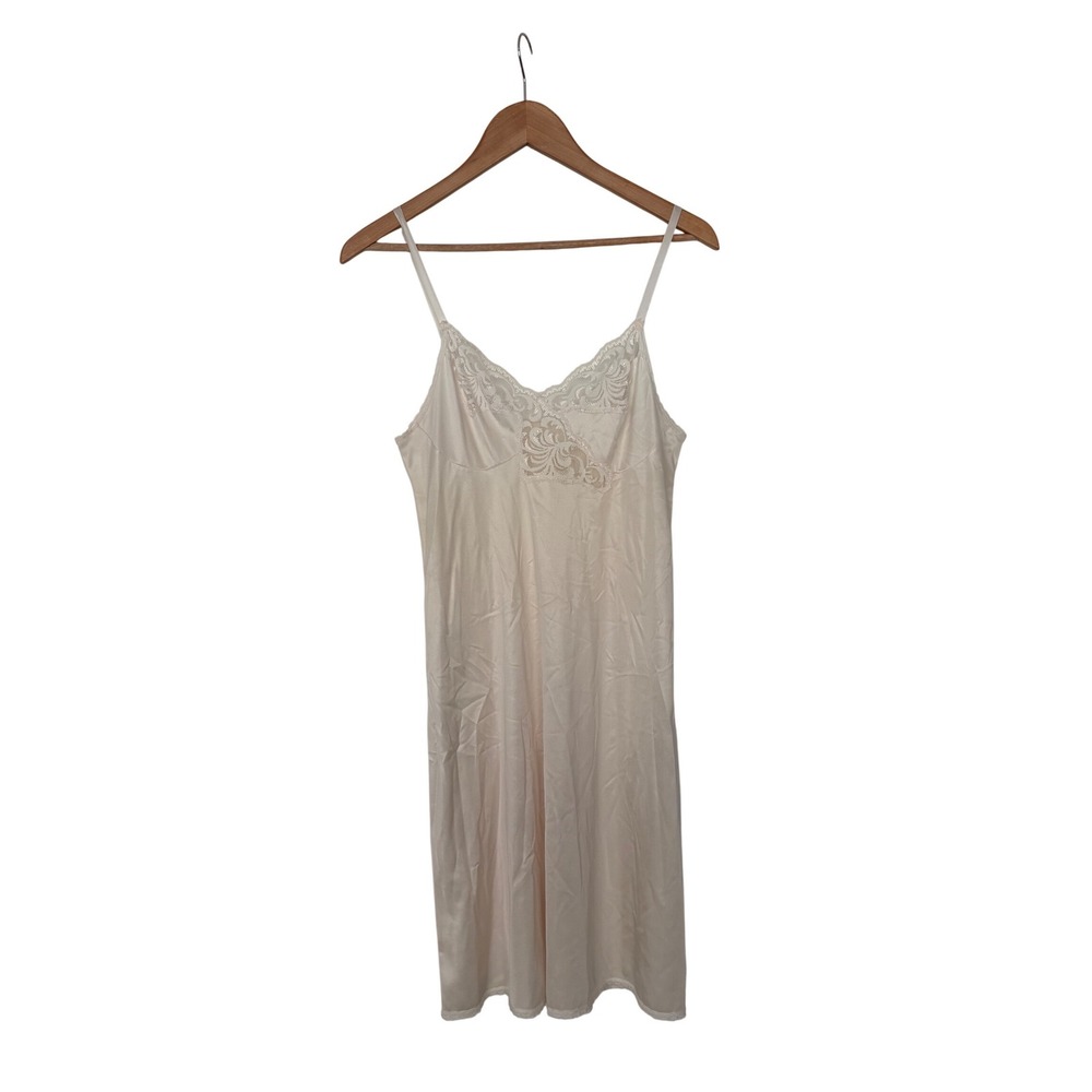 Vintage Cabernet Cream Lace Full Slip Antron III Nylon Size 36/22 Made in USA